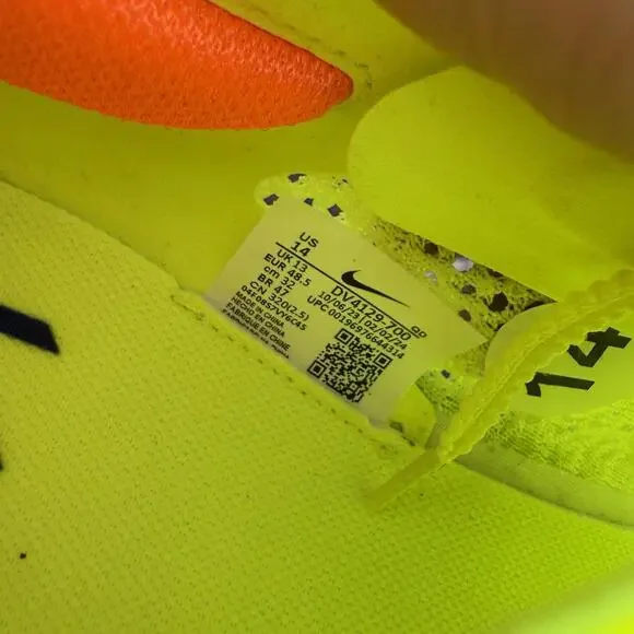 Nike ZoomX Vaporfly Next% 3 Running Shoe Volt Green Mens Size 14 DV4129-700 New